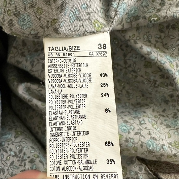 Sisley Long tailored tweed single breasted coat - Picture 9 of 12